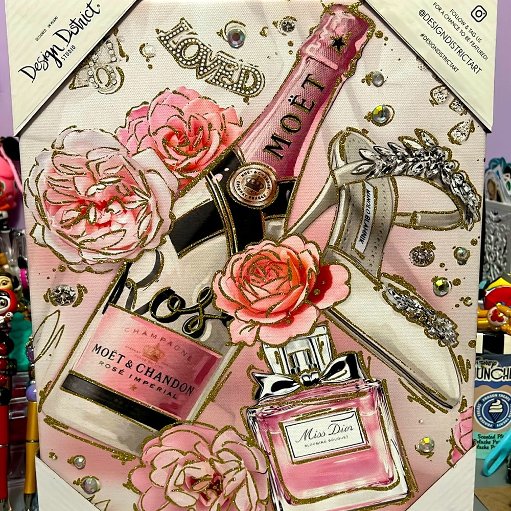 Design District Glittery Lux Canvas